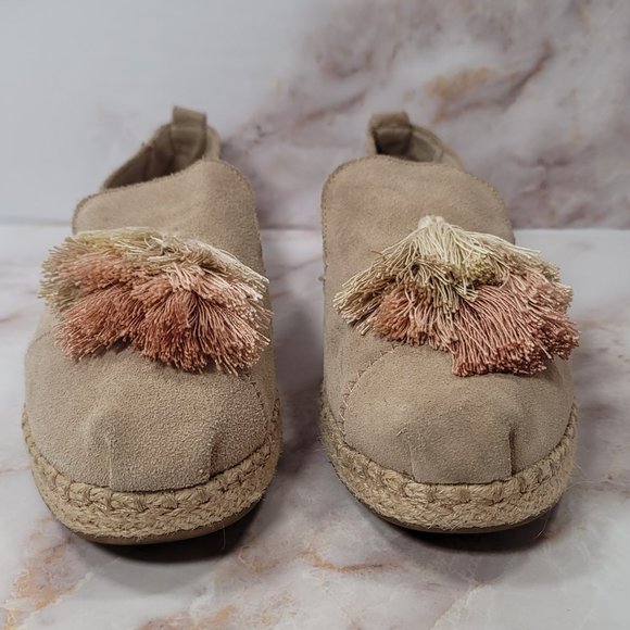 Tom's Alpargata Beige Suede Tassel Espadrilles - Picture 4 of 14